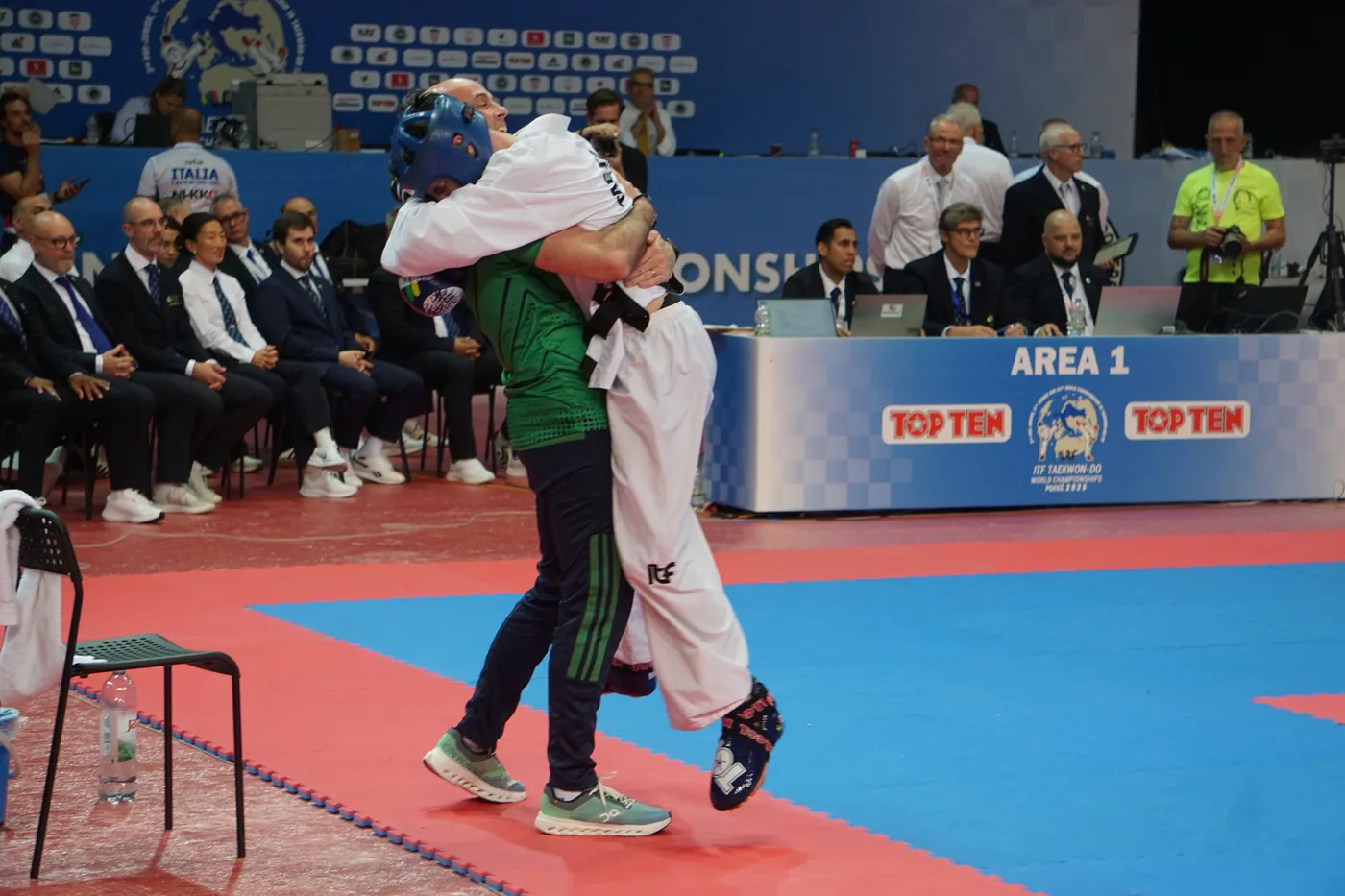 Team Ireland athlete celebrating a result on the competition floor